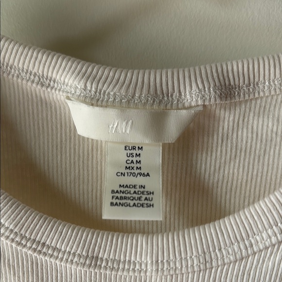 H&M Cream Ribbed Tank Top - Picture 2 of 7